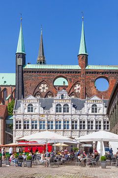 Stadhuis, Marktplein, Lübeck, Sleeswijk-Holstein, Duitsland, Europa van Torsten Krüger