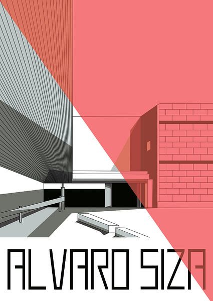 Alvaro Siza 5 - Rotes Dreieck von TAAIDesign