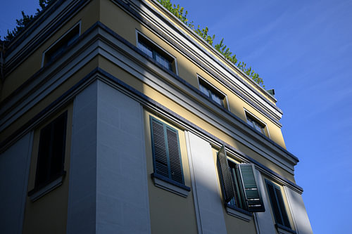 Tirana – geometric façade and classical architecture