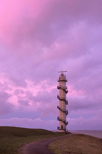 Ossenisse Radar Tower, Sunset Sky