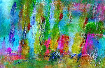 vrolijk in abstract van Claudia Gründler