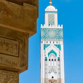 Minaret van de Hassan II Moskee, Casablanca, Marokko van Jeroen Knippenberg