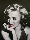 Pin-Up Marilyn Monroe met felrode lippen van Atelier Liesjes thumbnail