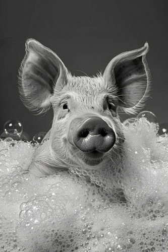 Piggy spa: een grappig bad in de badkamer - Uniek WC-kunstwerk