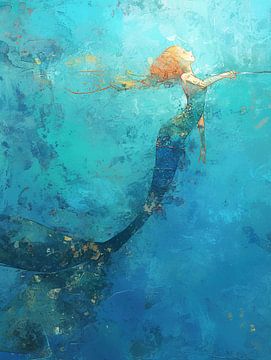 Vrouwen Kunst | Beyond Blue Bounds van ARTEO Schilderijen