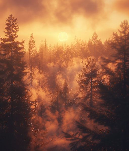 Mystiek tussen de takken van fernlichtsicht