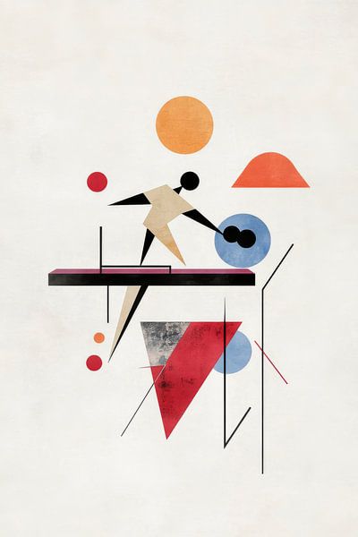 Geometrisch Tischtennis von Poster Art Shop