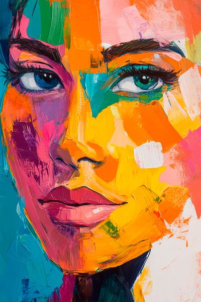 Bunte Gesichtsverwandlung von Poster Art Shop