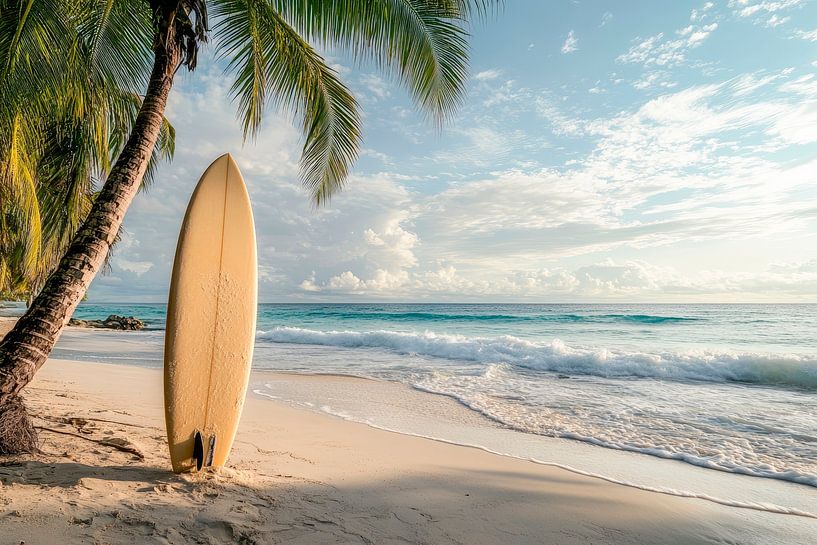 Surfen am paradiesischen Strand von Poster Art Shop