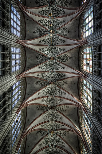 Gothic church vault ceiling