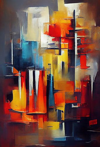 Abstract werk in frisse kleuren