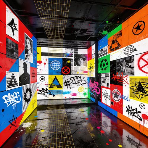 Neon-gang — Een stralend perspectief in de ruimte