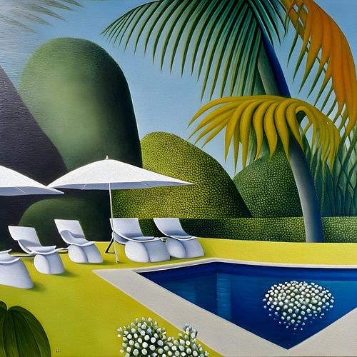 Stilte bij het zwembad