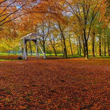 Herbst auf dem Landgut Ennemaborg in Midwolda von Henk Meijer Photography