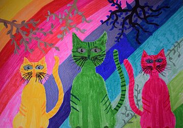 Een kleurrijke kattenfamilie van Breezy Photography and Design
