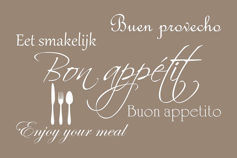 Bon Appetit - Hellbraun von Sandra Hazes