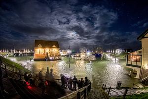 Hoogwater in Oudeschild van Marten Tacoma