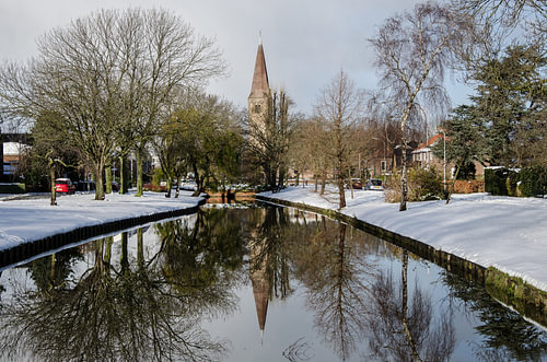 Spiegeling dorpskerk Heemserk