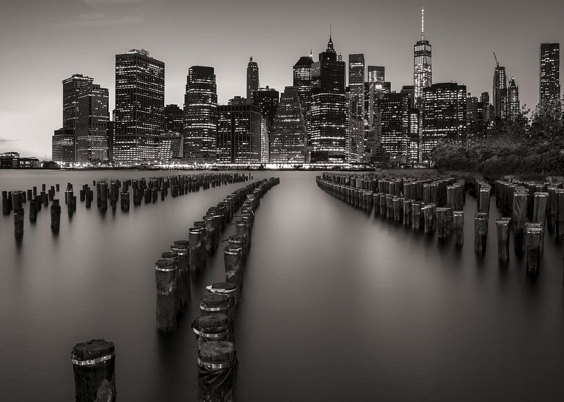 Manhattan Skyline at Dusk by Nico Geerlings