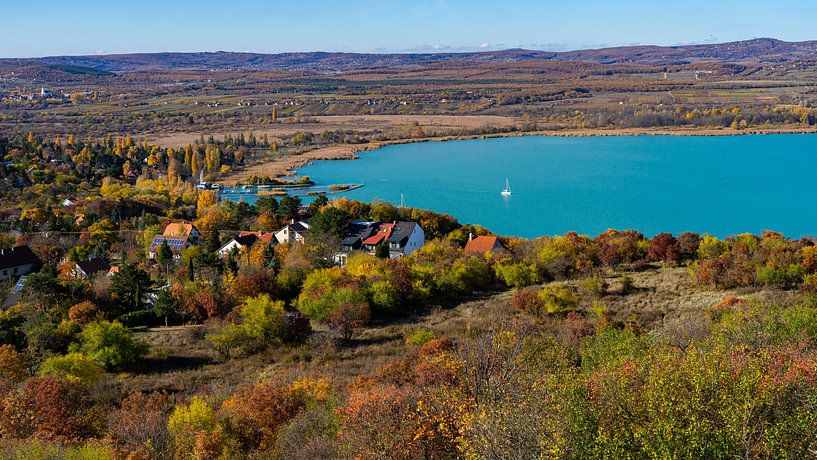 Balatonmeer gezien vanaf Tihany (Hongarije) van Jessica Lokker