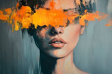 Colourful portrait - expressive and modern by Poster Art Shop