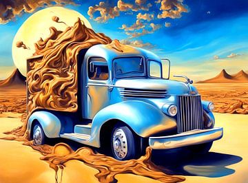 Lorries in the desert by Quinta Mandala