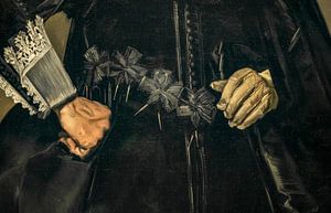 Detail Spitze und Kleidung.