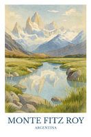 Schöner Kunstdruck von Monte Fitz Roy