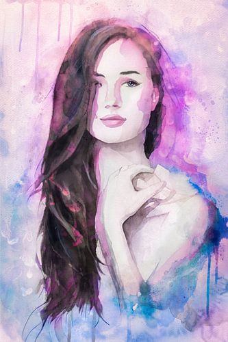 Portrait in watercolour
