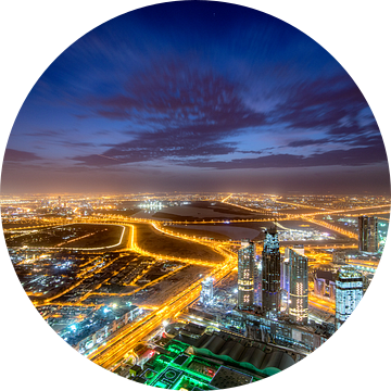 Zonsopgang gezien vanaf Burj Khalifa van Rene Siebring