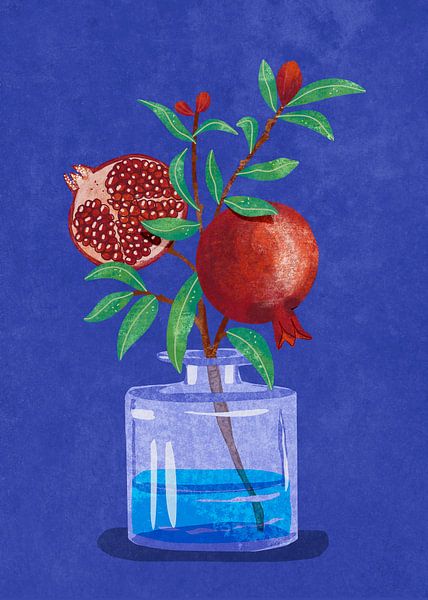 Branche de grenade dans un vase par Raissa Oltmanns