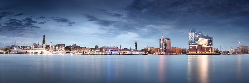 De skyline van Hamburg van Florian Schmidt
