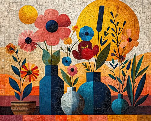 Vase moderne coloré Array Fusion