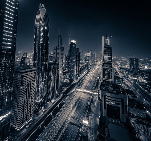 Sheikh Zayed Road Dubai by Rene Ladenius Digital Art