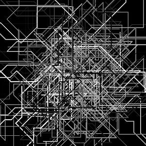 Abstracte lijn 2 zwart-wit netwerk