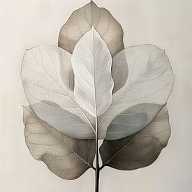 Sereen blad - Japandi stijl - 2 van Marianne Ottemann - OTTI