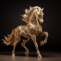 Arabian horse golden figure