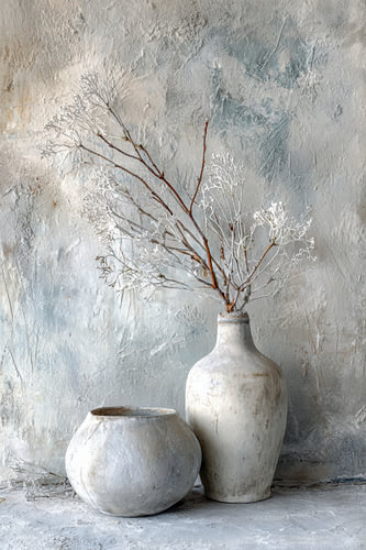 White Vases Painting – Serene and Elegant