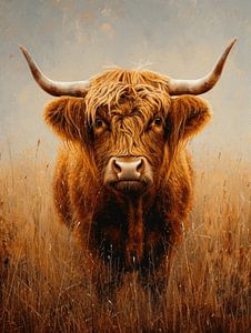 Feuriger Blick - Highlander in herbstlicher Robe - Schottischer Highlander
