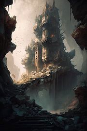 Treppe zur Stadt von Stephan Dubbeld