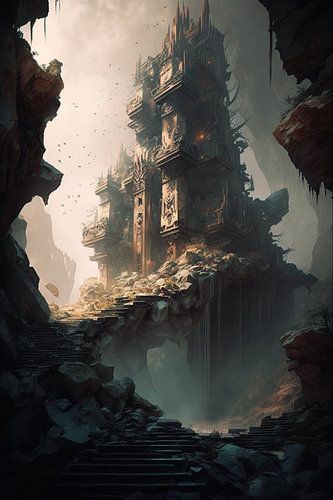 trappen richting de stad