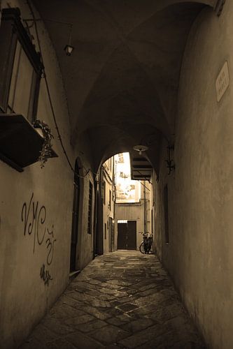 Toscane Italië Lucca Binnenstad Sepia
