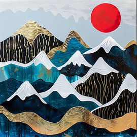 Modern mountain landscape by Poster Art Shop