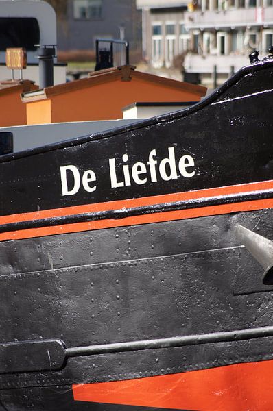 Boat &quot;Love&quot;detail photo color portrait by Marion Hesseling