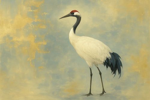 Stille kraanvogel met textuur