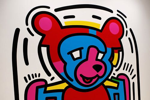 Kleurrijke abstracte beer pop-art