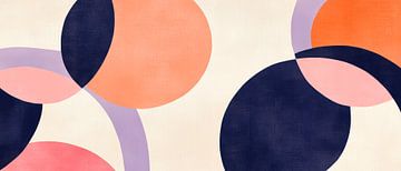 Cercles de couleurs abstraites - Design moderne sur Poster Art Shop