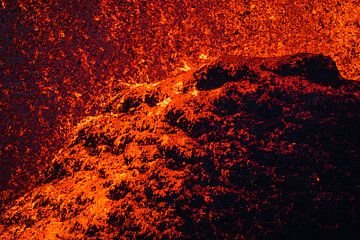 Close up van de lava uitbarsting van Martijn Smeets