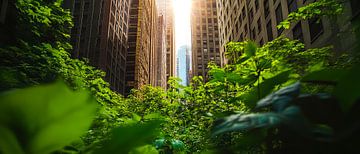 Nature meets city - urban jungle by Poster Art Shop