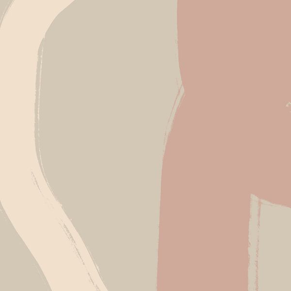 Abstract art. Lines in pink, white, grey. by Dina Dankers